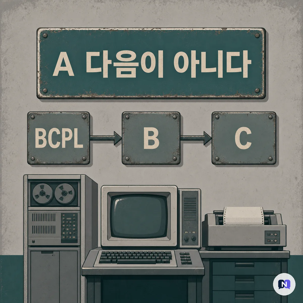 C 언어는 왜 A 다음이 아니었을까 — 24KB 컴퓨터와 유닉스가 만든 계보