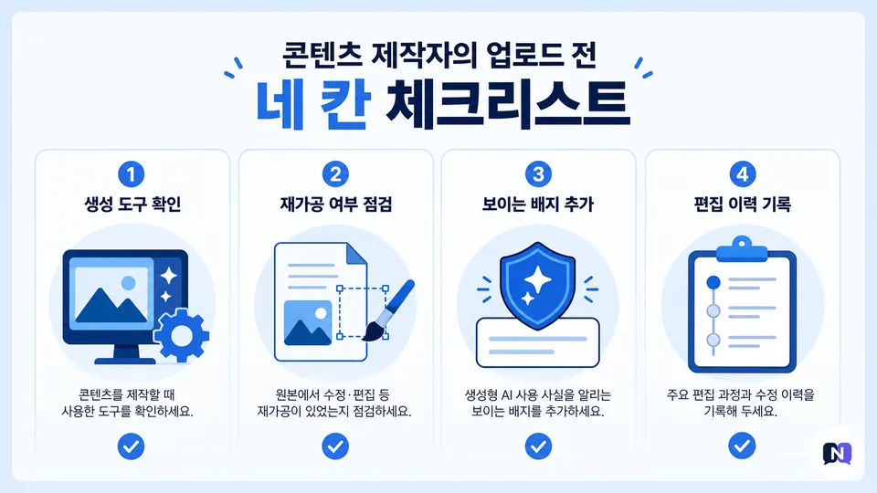 AI 콘텐츠 제작자가 확인할 투명성 체크리스트