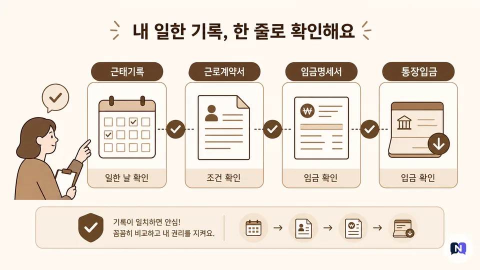 월급 차이 확인에 필요한 네 가지 자료