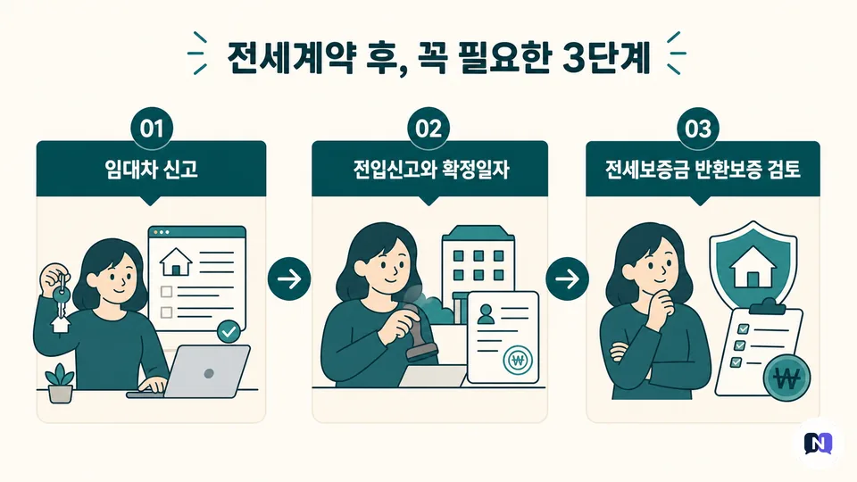 전세계약 후 신고와 보증 확인 흐름